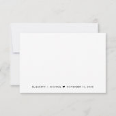 Chic Script Wedding RSVP Karte (Rückseite)
