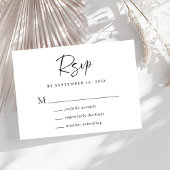 Chic Script Wedding RSVP Karte
