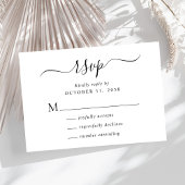 Chic Script Wedding RSVP Karte