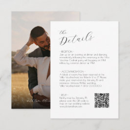 Chic Script Wedding Rsvp und Gehäuse Karte