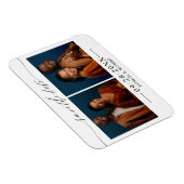 Chic Script Wedding Save the Date 2 Foto Collage Magnet (Rechte Seite)