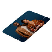 Chic Script Wedding Save the Date Foto Magnet (Linke Seite)