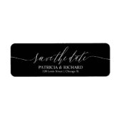 Chic Script Wedding Save the Date Rücksendeadresse (Vorne)