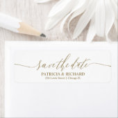 Chic Script Wedding Save the Date Rücksendeadresse (Insitu)