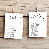 Chic Script Wedding Table Seekarte Einladung