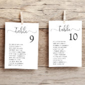 Chic Script Wedding Table Seekarte Einladung