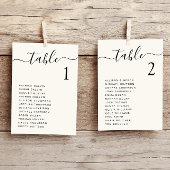 Chic Script Wedding Table Seekarte Einladung