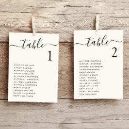 Chic Script Wedding Table Seekarte Einladung