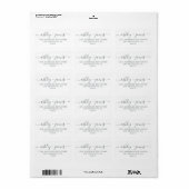 Chic Script White Wedding Return Address Label Adressaufkleber (Vorne)