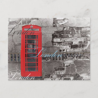 Chic Scripts London Sehenswürdigkeit Red Telefone  Postkarte