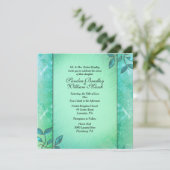 Chic Sea Green Columns Einladung (Stehend Vorderseite)