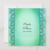 Chic Sea Green Columns Einladung (Rückseite)