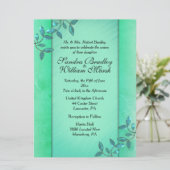 Chic Sea Green Columns Einladung (Stehend Vorderseite)