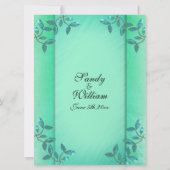 Chic Sea Green Columns Einladung (Rückseite)