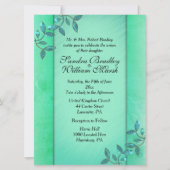 Chic Sea Green Columns Einladung (Vorderseite)