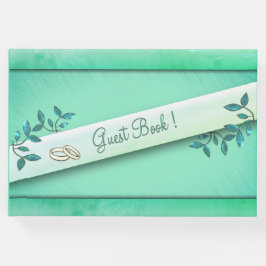 Chic Sea Green mit Rings Guest Book Gästebuch