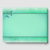 Chic Sea Green mit Rings Guest Book Gästebuch (Rückseite)