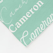 Chic Seafoam Green Personalized Name Collage Fleecedecke (Ecke)