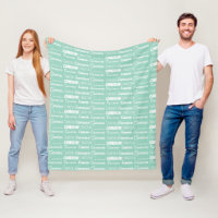 Chic Seafoam Grün personalisierter Namenscollage