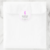 Chic Seamstress Tailor | Pink Mannequin White Runder Aufkleber (Tasche)