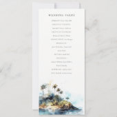 Chic Seascape Palm Tree Island Wedding Programm (Rückseite)