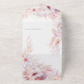 Chic Seashells Coral Underwater QR Code Hochzeit All In One Einladung (Außenbereich)