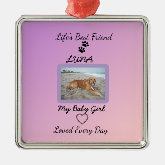 Chic Seasonal Companion Keepsake Ornament Aus Metall (Vorne)