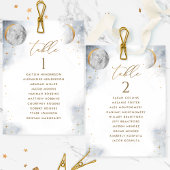 Chic Seating Plan Celestial Cards mit Gästennamen