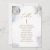 Chic Seating Plan Celestial Cards mit Gästennamen (Vorderseite)