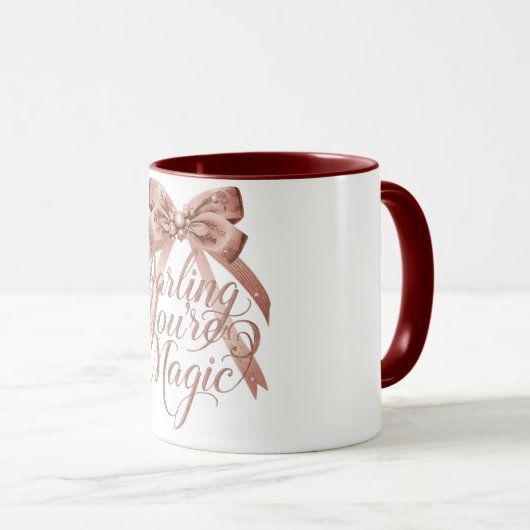 Chic Self Love and Empowerment Message Tasse (VorderseiteRechts)