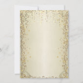 Chic Sequins Dress Gold 40. Geburtstag Einladung (Rückseite)