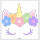 Chic Serene Unicorn Sticker (Blatt)