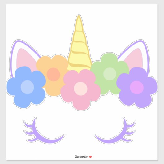 Chic Serene Unicorn Sticker (Blatt)