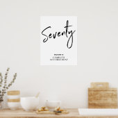Chic Seventy 70th Birthday Party Welcome Sign Poster (Küche)