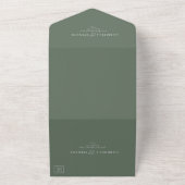 Chic Shades of Sage Green Wedding All In One Einladung (Außenbereich)