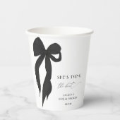 Chic Shans binden das Brautparty des Knotens Black Pappbecher (Vorderseite)
