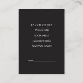 Chic Shears Bold Watercolor (Ernennung) Terminkarte (Rückseite)