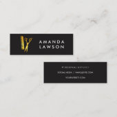 Chic Shears und Comb Golden Mini Visitenkarte (Vorne/Hinten)