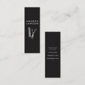 Chic Shears und Comb Grau Mini Visitenkarte (Vorne/Hinten)