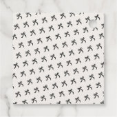 Chic She's The Knot Black Bow Brautparty Geschenkanhänger (Rückseite)