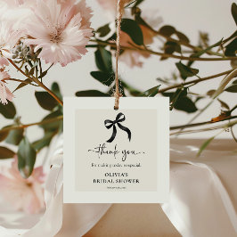 Chic She's The Knot Black Bow Brautparty Geschenkanhänger