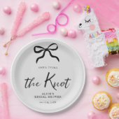 Chic She's The Knot Black Bow Brautparty Pappteller (Party)