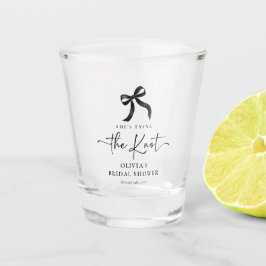 Chic She's The Knot Black Bow Brautparty Schnapsglas