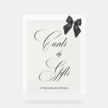 Chic 'She's Tying the Knot Black Bow cards & gifts