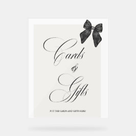 Chic 'She's Tying the Knot Black Bow cards & gifts Acrylschild