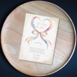 Chic She's Tying the Knot Pink Bow Vielen Dank Dankeskarte