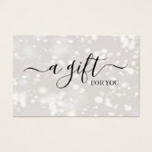 Chic Shiny Custom Gift Certificate Card (Vorderseite)