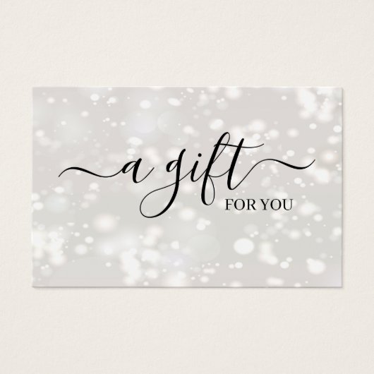 Chic Shiny Custom Gift Certificate Card (Vorderseite)
