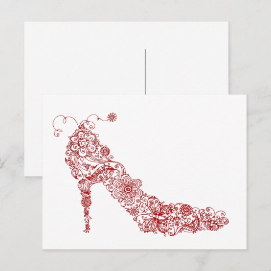 Chic Shoe ~ Postcard Postkarte (Vorne/Hinten)