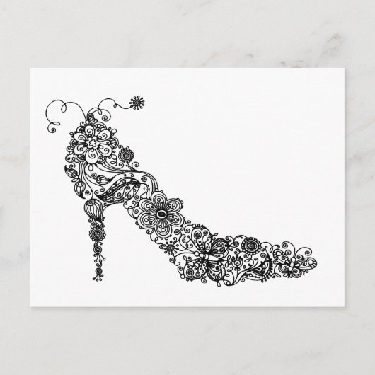 Chic Shoe ~ Postcard Postkarte (Vorderseite)